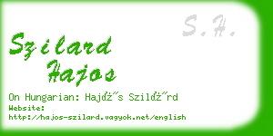 szilard hajos business card